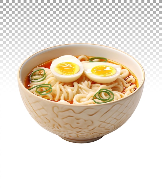 PSD clear background japanese noodle dish ideal for diverse culinary design contexts