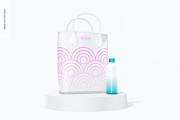 Clear Bag Mockup, Front View