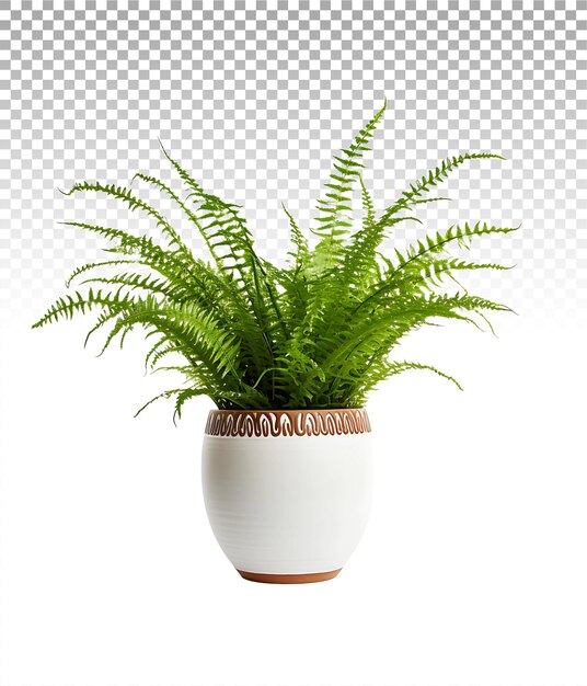 PSD clear boston fern showcase in png