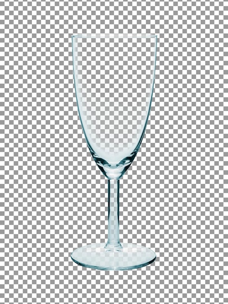 Clear champagnes glass isolated on transparent background