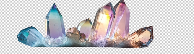 Clear colourful stone isolated