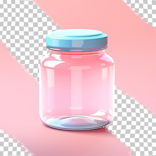 Clear container on transparent background