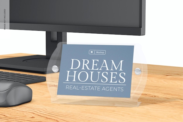 Clear Desk Plate Mockup 02