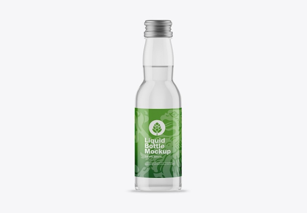 Clear Glass Bottle Mockup