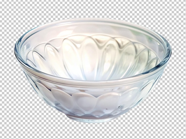 A clear glass bowl