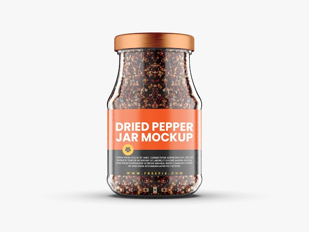 PSD clear jar mockup template