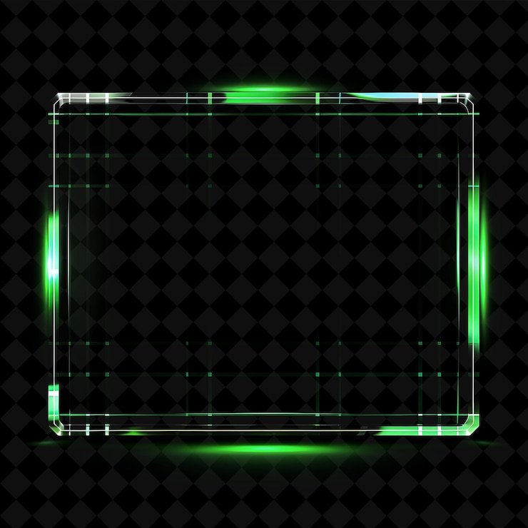 PSD clear petg card card border with a plaid pattern card has a unique transparent neon card design