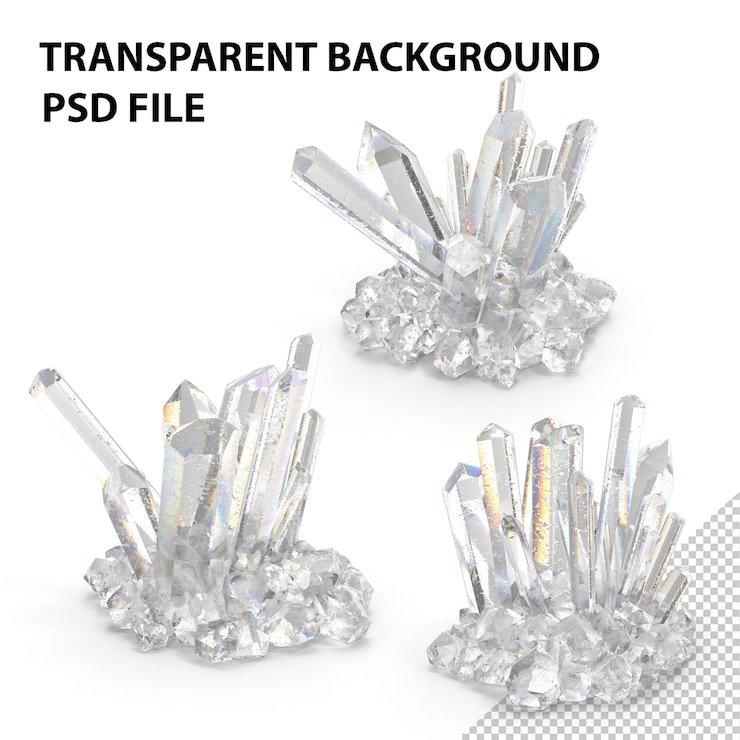 PSD 清晰的石英晶體