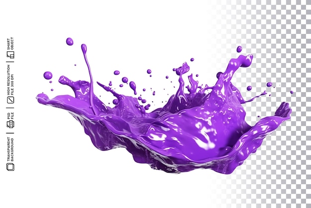 PSD clear and striking purple color splash in photoshop