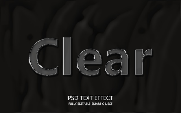 Clear text effect