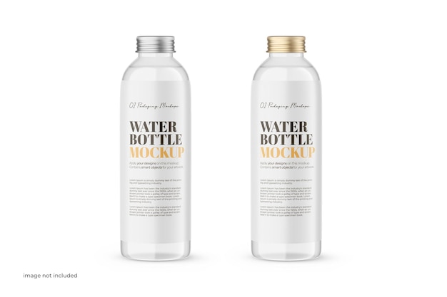 Clear water bottle - psd mockup