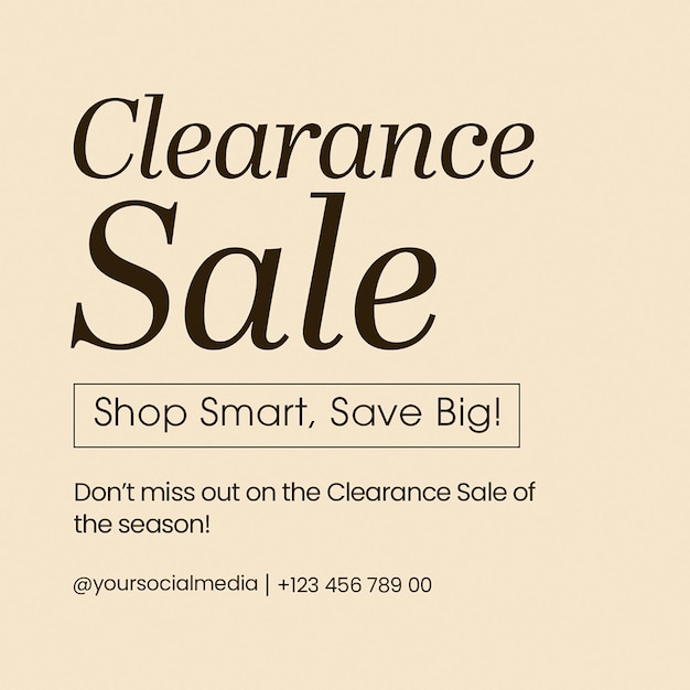 Clearance verkoop Instagram Post sjabloon