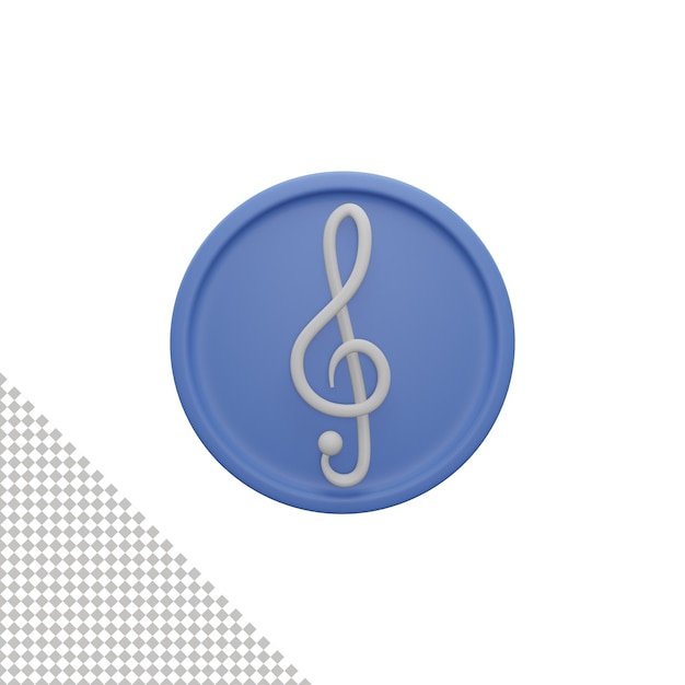 PSD clef 3d icon