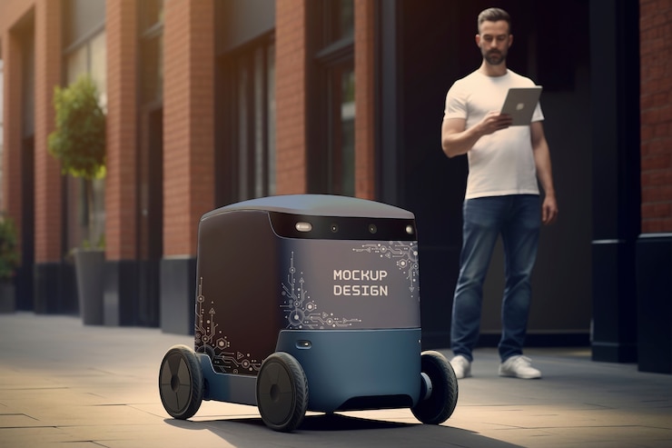 PSD click and collect delivery robot mockup