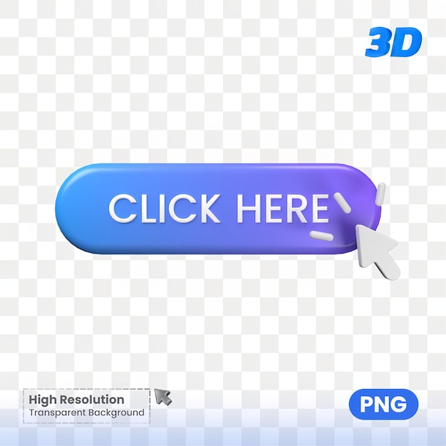 Click Here Button with cursor