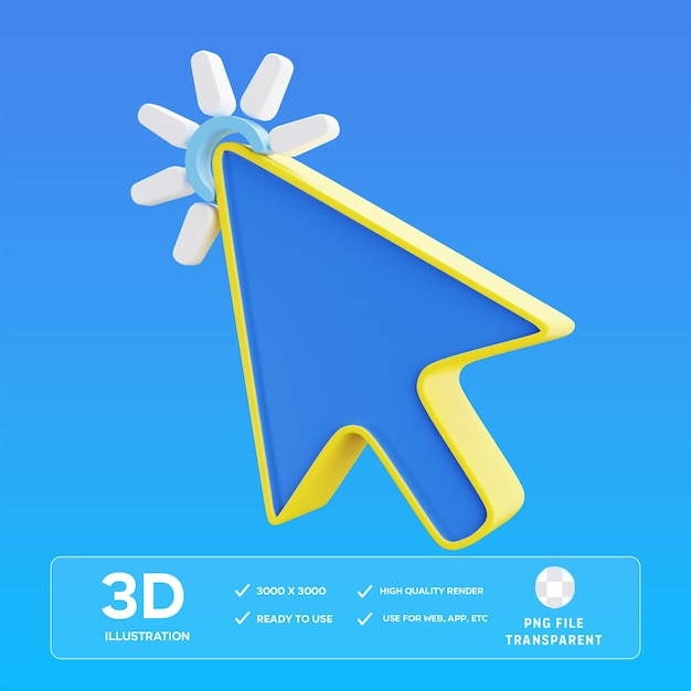 Click Mouse 3D Illustration