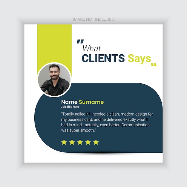 Client testimonial for business card design