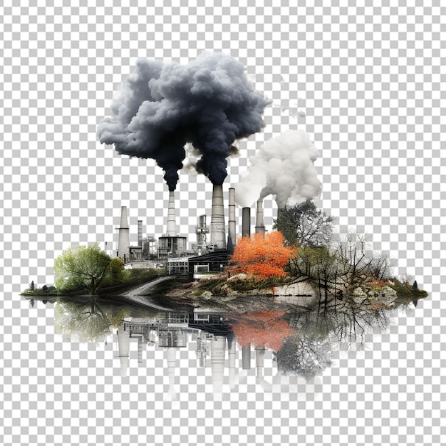 Cambiamenti climatici con inquinamento industriale