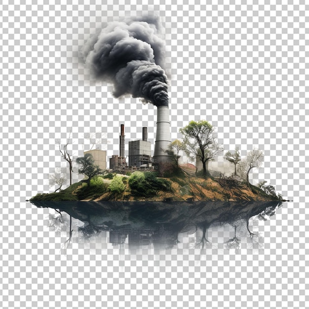 Climate change with industrial pollution