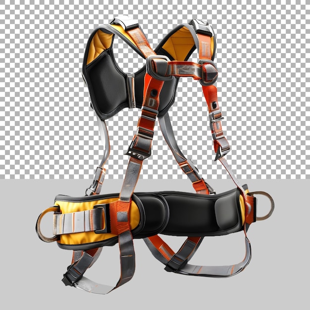 Climbing harness safety belt on transparent background ai generated