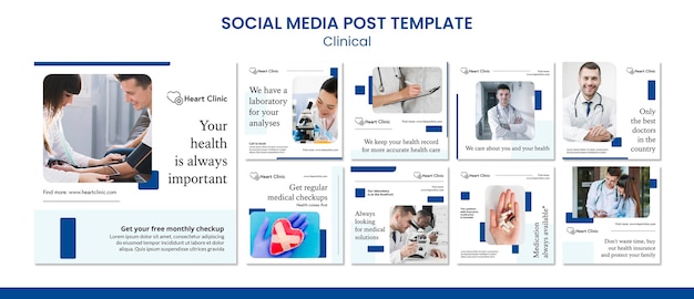 PSD clinical social media posts template