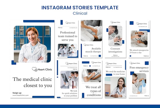 PSD clinical social media stories template