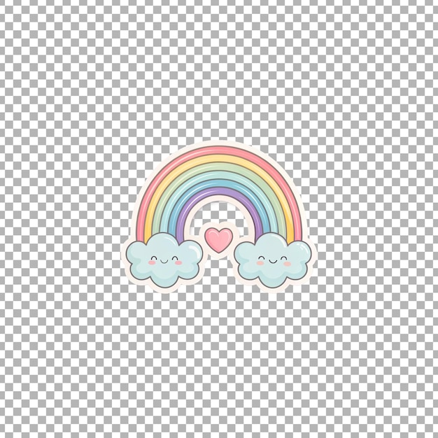 clipart boho rainbow illustration