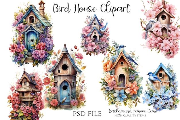 Clipart-illustratie van het vogelhuis