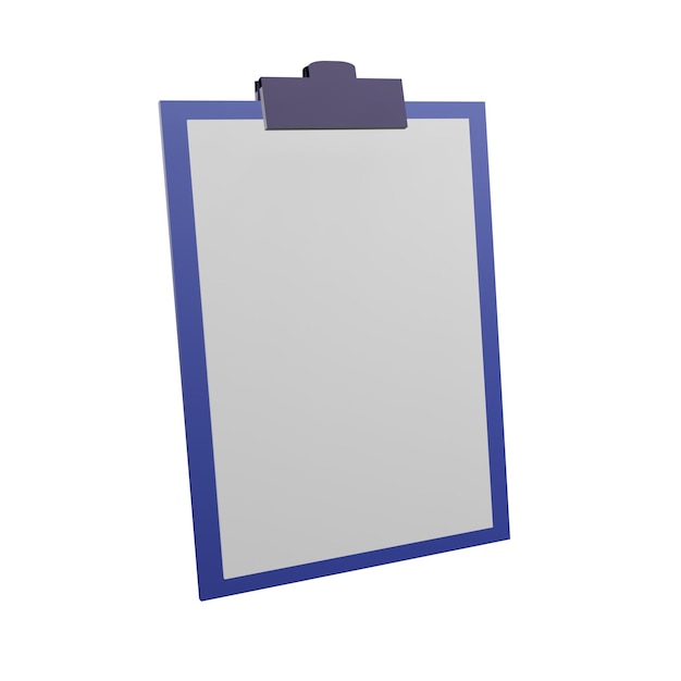 Clipboard 3d illustration with transparent background