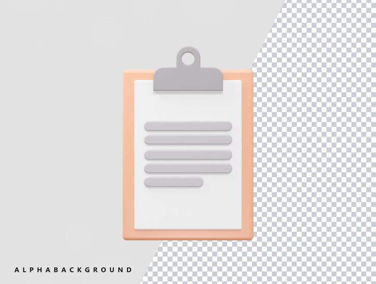 PSD clipboard icon 3d rendering vector illustration
