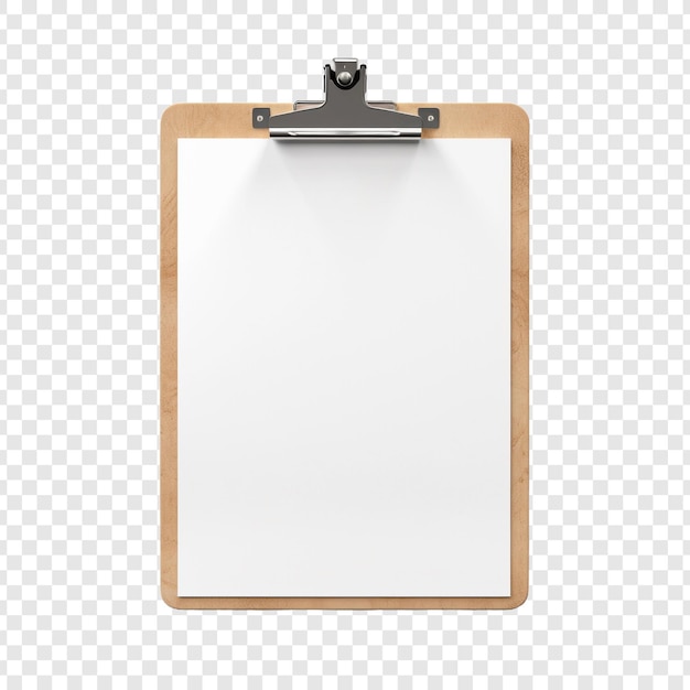 PSD clipboard isolated on transparent background