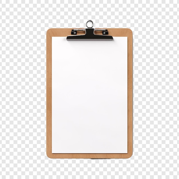 PSD clipboard isolated on transparent background