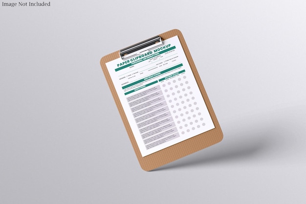 clipboard menu mockup