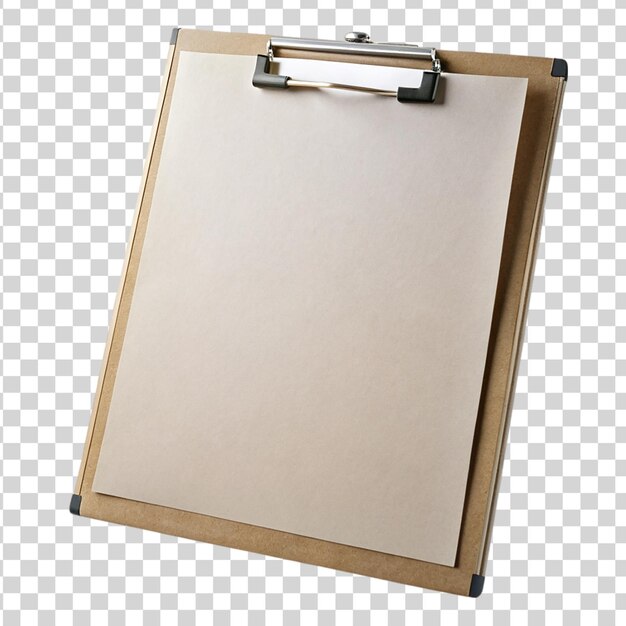 Clipboard met geïsoleerd papier op doorzichtige achtergrond