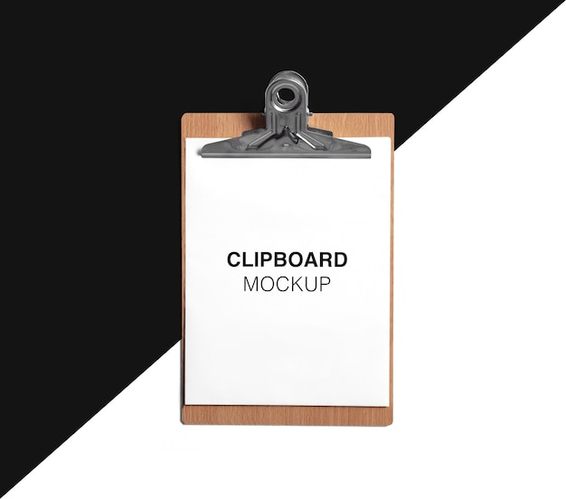 Clipboard mockup isolated