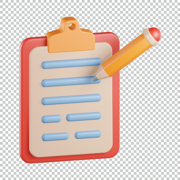 PSD clipboard task 3d icon