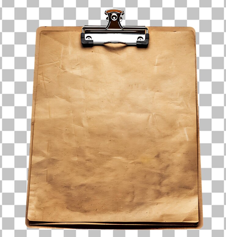 PSD clipboard on a transparent background