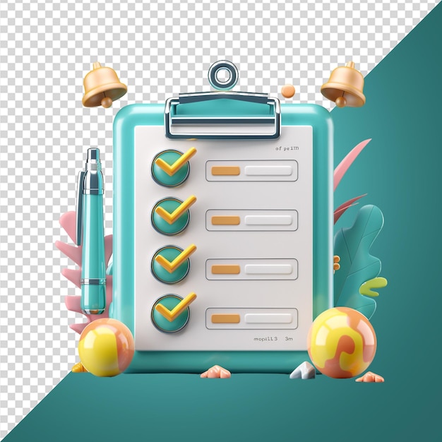 PSD clipboard con penna png