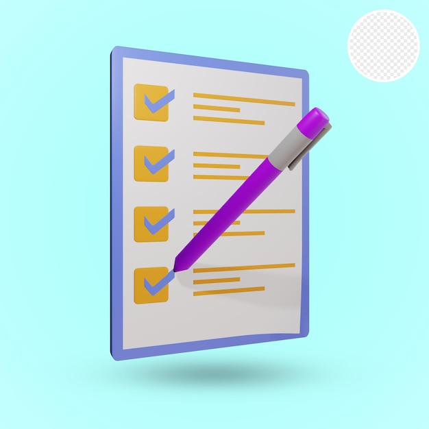 A clipboard with a purple pen and a purple pen with the word check on it.