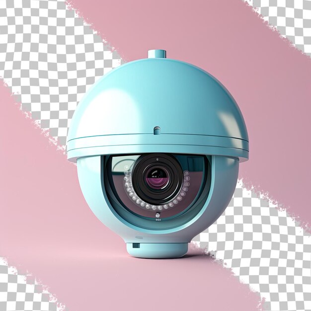 Clipped security camera on a transparent background