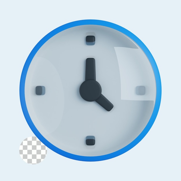 PSD clock 3d icon