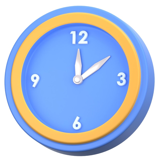 PSD clock 3d illustration icon pack element