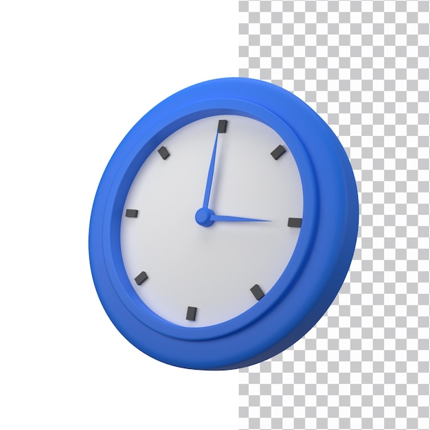 PSD clock 3d ilustration render