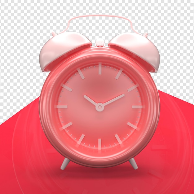 Clock alarm 3d render minimalist