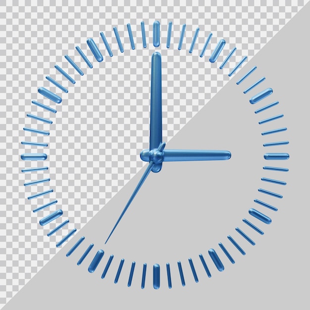 Clock icon with 3d modern style