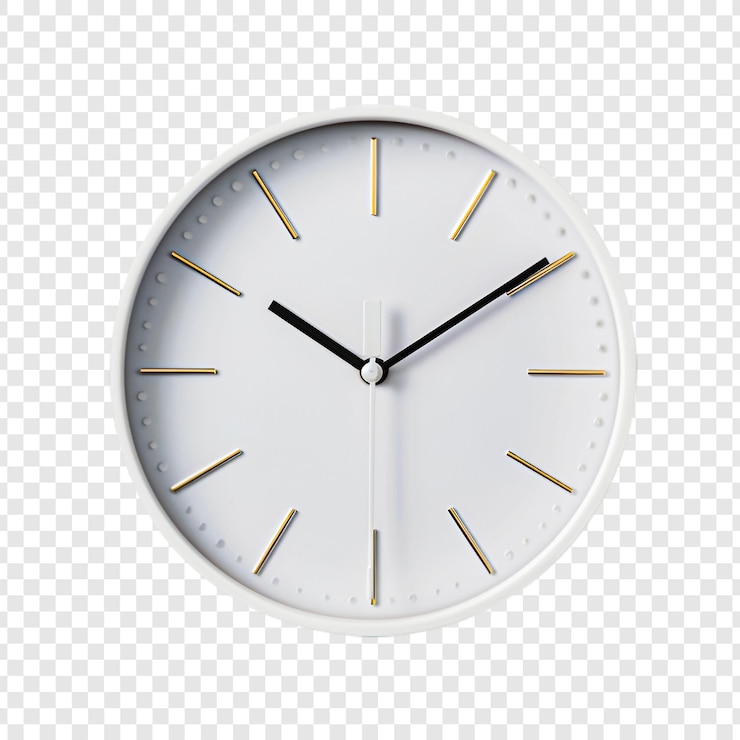 PSD clock isolated on transparent background