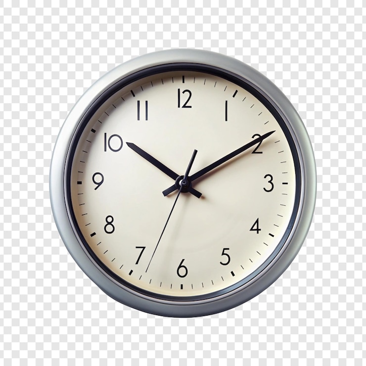 PSD clock isolated on transparent background