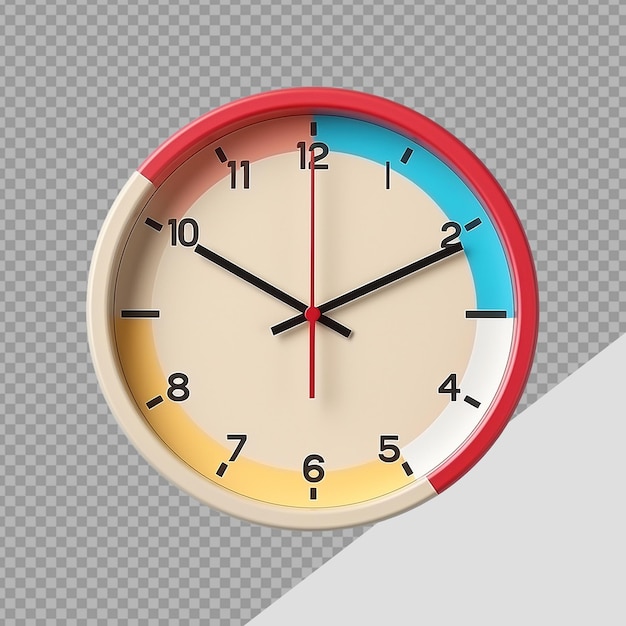 PSD clock png isolated on transparent background