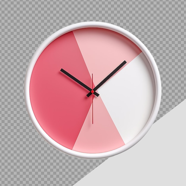 PSD clock png isolated on transparent background