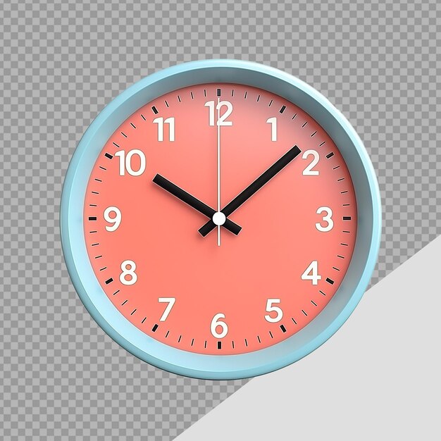 PSD clock png isolated on transparent background